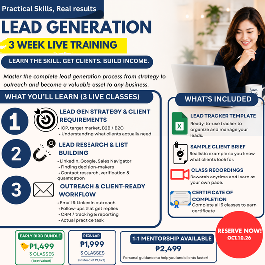Lead Generation Masterclass | October 10