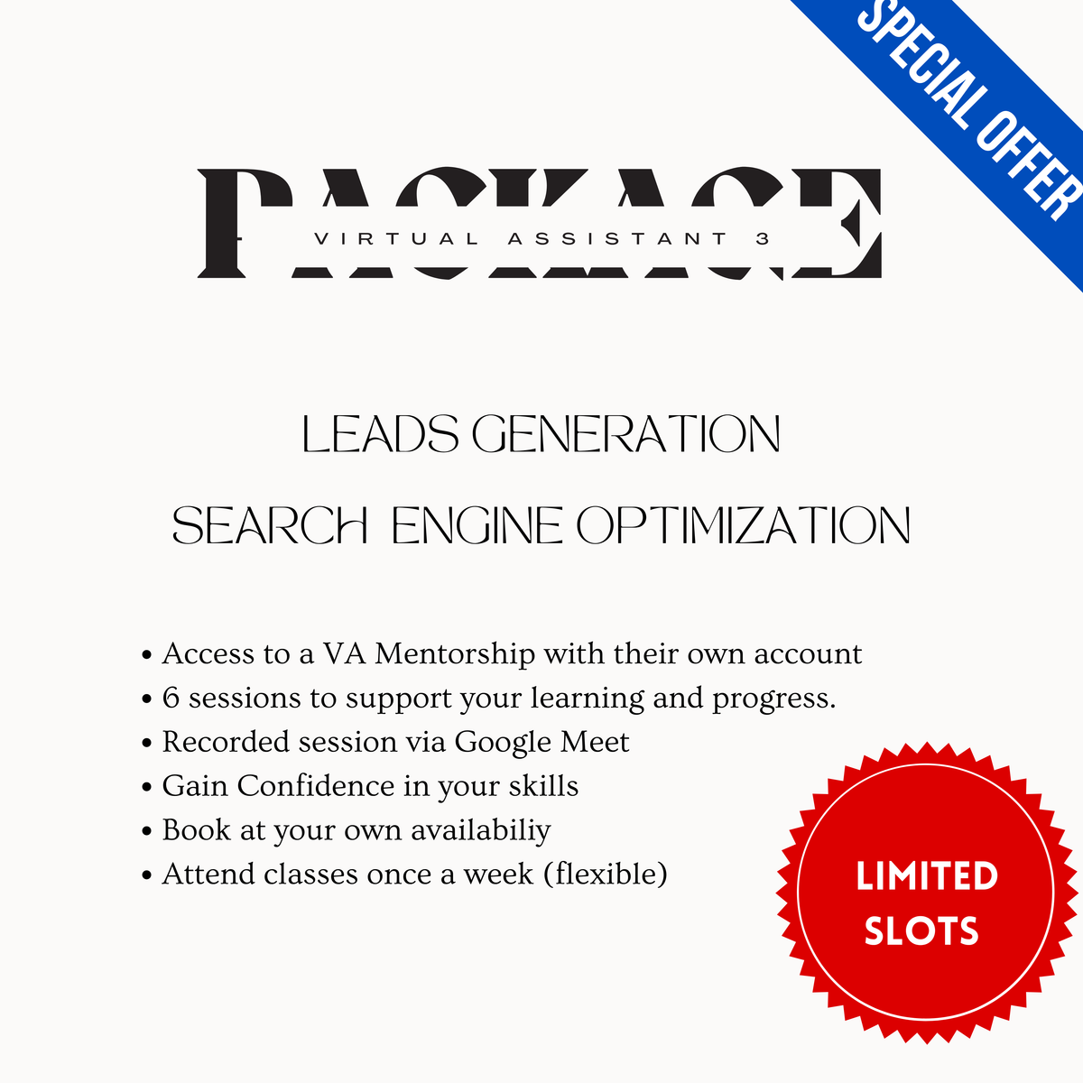 PACKAGE 3: LEAD GENERATION + SEO